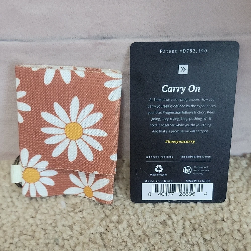 Floral Pattern Elastic Thread Wallet - Picture 4 of 6